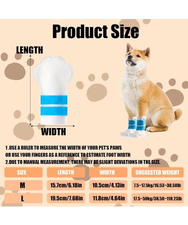 Disposable Dog Shoes 20PCS Disposable Dog Boots Paw Protector with Self Adhesive Bandage Dirty Protection Dog Socks Pet Foot Cover for Small Medium Large Dogs Indoor & Outdoor Walking (L) - Buy Online on GoSupps.com