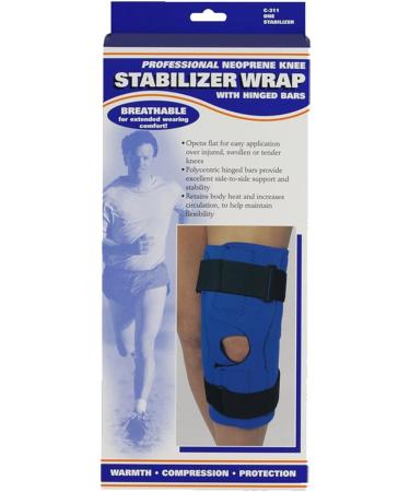 OTC Knee Stabilizer Wrap | Hinged Bars | Neoprene | Black | Large | International Shipping - Buy Online on GoSupps.com