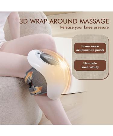 Knee Massage Device for Joint Pain Relief | Wireless Heat & Vibration | 3 Heat Levels & LCD Screen - Buy Online on GoSupps.com