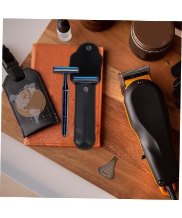 Dechous Leather Razor Storage Bag - Travel Shaving Case & Protector for Razors | Durable & Stylish - Buy Online on GoSupps.com