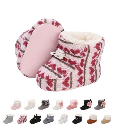 outfit spring Baby Winter Warm Fleece Bootie Newborn Non-Slip Soft Sole Winter Shoes Sock Shoes Cute Adjustable Crawling Shoes Prewalker Boots for Girls Boys Toddler 0-18 Months 12-18 Months C Pink