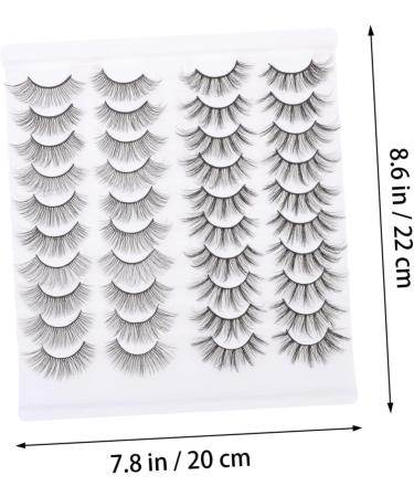 VINTORKY 20 Pairs artificial false eyelashes girl cosmetics Makeup lashes beauty kit eyelash tool grooming kit Girl Eyelashes Natural Realistic Fake Lashes Girl Makeup Eyelashes manual set - Buy Online on GoSupps.com