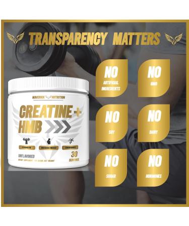 Creatine HMB - Creatine Powder for Men - Creatine Powder - Creatine Supplement - Creatine for Men - HMB Creatine - Creatine - Creatine Monohydrate - 30 Servings - Unflavored (Creatine + HMB) - Buy Online on GoSupps.com