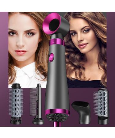 5 in 1 Air Styler - Professional Blow Dryer Brush for Curling Volumizing & Straightening Hair - Purple | International Shipping Available - Buy Online on GoSupps.com