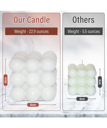 Extra Large Giant Strong Scented Aromatherapy Soy Wax Candle | Purple Lavender Bubble Candle for Relaxation & Home Decor - Buy Online on GoSupps.com