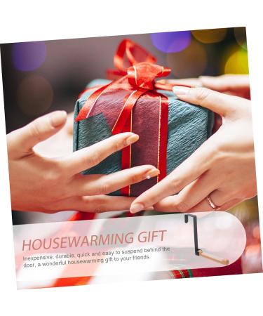 CIYODO Door Hook Closet Hooks for Wall Vinyl Siding Hooks Cement Over Door Towel Rack Solid Wood Towel Hook 17.5X16CM Black - Buy Online on GoSupps.com