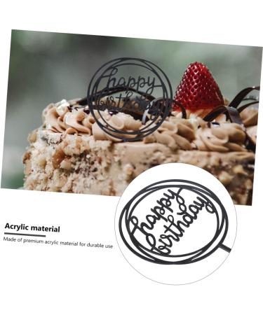 Acrylic Cake Picks & Dessert Toppers | Chic Round Cake Topper for Birthdays & Celebrations - 9x0.1x13 cm - Buy Online on GoSupps.com