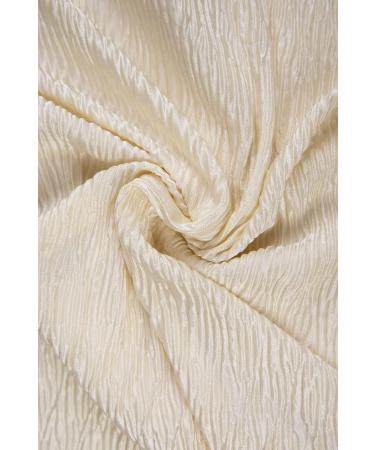 Ekaliy Women's 2 Piece Casual Pleated Outfit Set - Short Sleeve Button Down Shirt & Wide Leg Trouser Suit | Champagne, Size Large - Buy Online on GoSupps.com