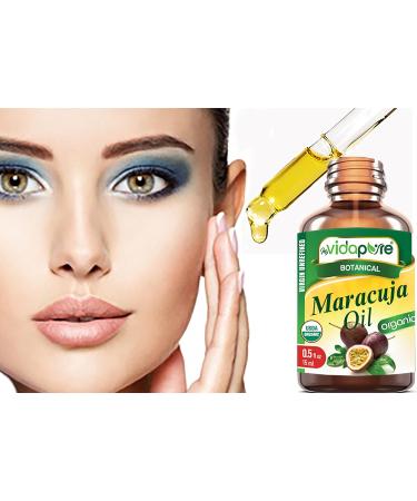 MYVIDAPURE Organic MARACUJA OIL Passion Fruit Certified Organic 100% Natural, Pure WILD GROWTH VIRGIN UNREFINED Brazilian for Skin, Face, Hair, Lip and Nail Care (0.5 Fl Oz) 0.5 Fl Oz (Pack of 1) - Buy Online on GoSupps.com