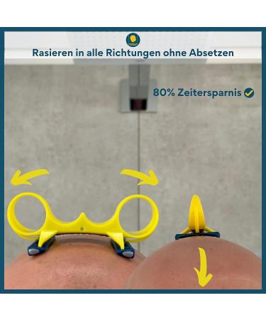 Buy Twinshaver Bald Shaver 0mm + 4 Razor Blades - Fast Safe Head & Body Razor for Men & Women (Black & Gold) | 80% Time-Saving Shaving - Buy Online on GoSupps.com