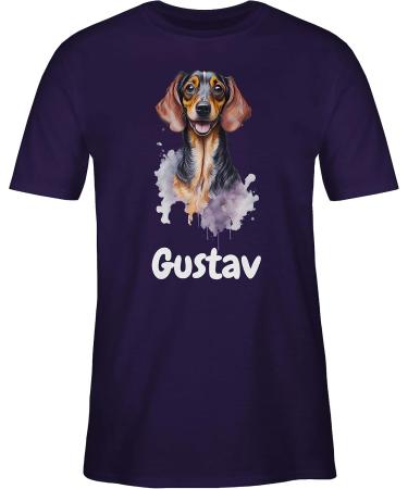 Personalized Dachshund T-Shirt for Men | Unique Gift for Dog Owners - Shirtracer - Purple XL - Buy Online on GoSupps.com