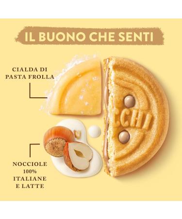  Italian Gourmet E.R. Double Cookies Stuffed with Hazelnut Milk Cream 6 168 g | Italian Pastries 6 Servings Per Pack | Ideal for Breakfast Snack & Coffee | Crispy & Creamy + Polpa - Buy Online on GoSupps.com