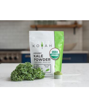 KOYAH - Organic Freeze-dried Kale Powder (Equivalent to 30 Cups Fresh): USA Grown Whole-Leaf Powder - Buy Online on GoSupps.com