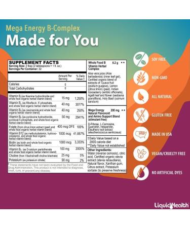 LIQUIDHEALTH High Performance Vitamin Bundle for Adults with Mega Energy B-Complex Complete Multiple Multivitamin & Organic Vitamin B12 Drops - Boost Natural Energy & Improve Athletic Performance - Buy Online on GoSupps.com
