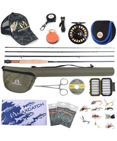 Maximumcatch amigo fly fishing rod and roll 9ft 4 parts 4/5/6/7/8 WT with flying accessories 5WT-9 '4 parts rod 5/6wt roll amigo rod+ tino fly roller