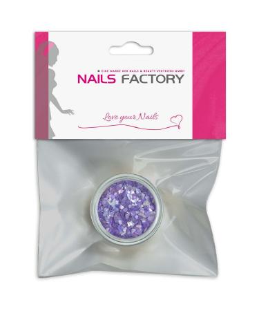 N&BF Nail Art Muschelspleter |Crushed Shells Violet |Perlmutt splinters for gel nails and acrylic modeling |Glitter Sea Shells |Glitzer mussel particles |Musschel inlays purple