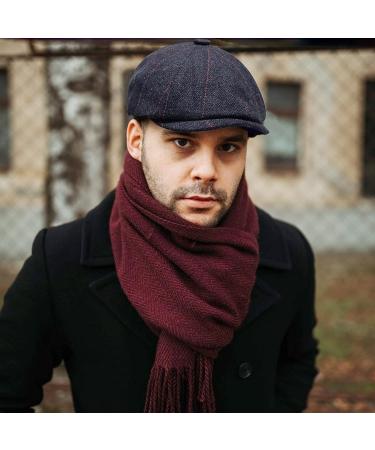 2 Pack Men's Classic Wool Blend Newsboy Hats - Black/Grey - Buy Online on GoSupps.com