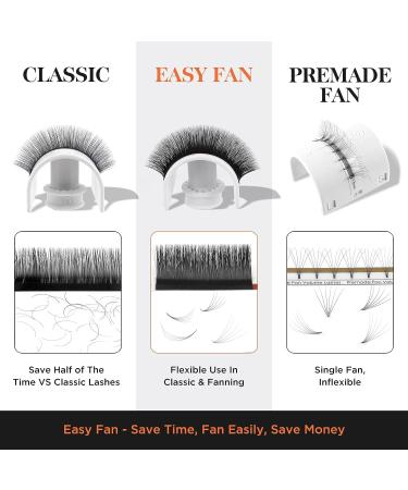 BEYELIAN Mega Volume Easy Fan Eyelash Extensions 0.03 C Curl 8-15mm Mix Tray - Buy Online on GoSupps.com