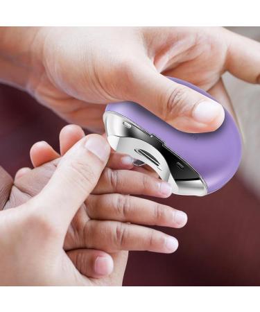 Fingernail Trimmer Electric Electric Automatic Nail Clipper - Rechargeable Cutter and File Nail Clipper LCD Digital Display Clipper with Light & 3 Speeds for Children Kids Adult Purple - Buy Online on GoSupps.com