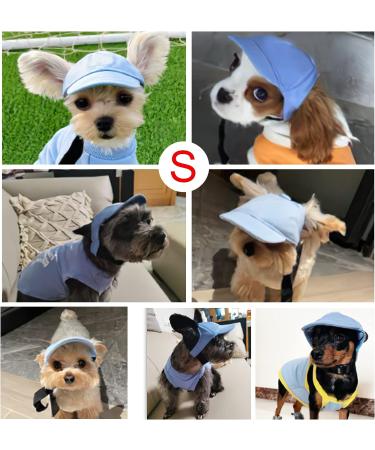 Yikeyo Small White Dog Sun Hat with Ear Holes - Pet Puppy Baseball Cap for Summer Visor Caps - Buy Online on GoSupps.com