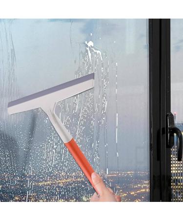 Frifer Window Scrubber - Glass Shower Scrubber - Portable Household Cleaning Tools Window Squeegee Cleaning Squeegee for Shower Doors Tiles Bathroom Orange - Buy Online on GoSupps.com