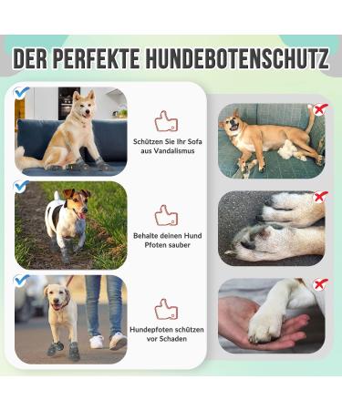 Slowton Dog Shoes - Breathable Non-Slip Paw Protection Boots for Small Medium & Large Dogs | Adjustable Reflective Velcro | 4-Pack - Buy Online on GoSupps.com