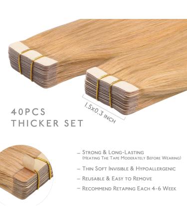 Buy If Salife Tape Extensions - Real Hair 40pcs 100g 50cm (20 Inch) Strawberries Blonde - Invisible Tape-In Extensions for a Natural Look - Buy Online on GoSupps.com