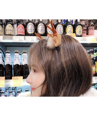 Shop SCSpecial Deer Antler Headband - Perfect Reindeer Hairband & Fawn Horn Clip for Christmas Costumes & Decorations - Light Brown - Buy Online on GoSupps.com
