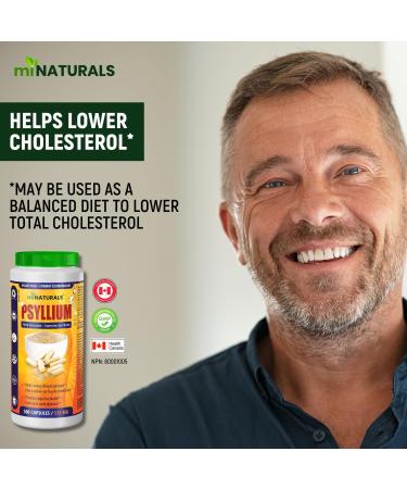 Psyllium Husk Fibre Capsules Supplement | 500 Capsules (525mg of Psylium Husk Powder in ea Pill) | Fibre Supplement | VALUE PACK - by miNATURALS - Buy Online on GoSupps.com