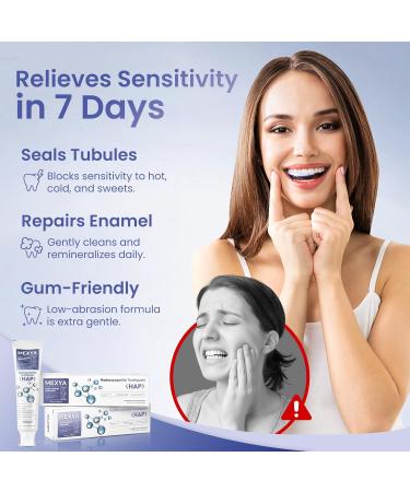 MEXYA Nano Hydroxyapatite Toothpaste for Adults and Kids Teeth Whitening & Sensitivity Relief Fresh Mint Fluoride-Free Formula(2PCS) - Buy Online on GoSupps.com