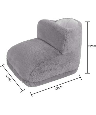 YJZQ Electric Heated Footwear - USB Rechargeable Plush Heating Shoes for Men & Women | Washable Interior & Cozy High Top Design | Perfect Winter Foot Warmers for All Ages - Gray - Buy Online on GoSupps.com