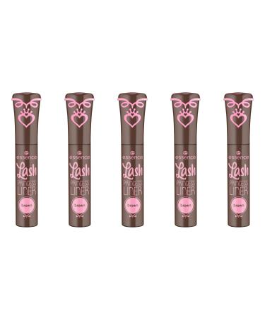 Essence Lash Princess Liner Brown Eyeliner Braun Long -lasting immediate result intensive vegan without microplastic particles nanoparticles free without perfume 5x3ml)