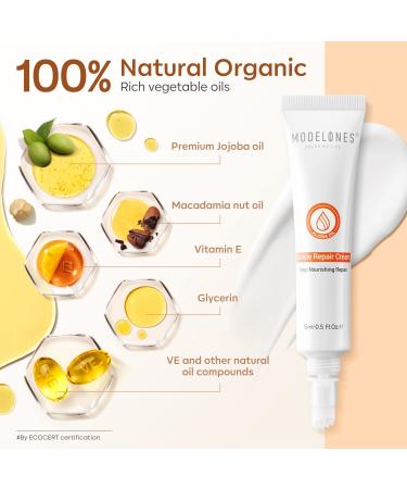 Modelones Cuticle Cream - Ultra-Hydrating Organic Jojoba Oil & Vitamin E Serum for Deep Moisturizing Nail Care - 15ML (Pack of 2) - Buy Online on GoSupps.com