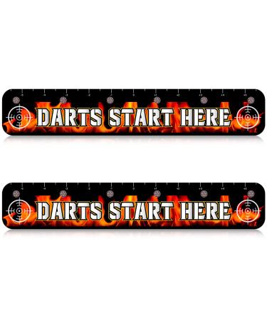 2 Pcs Dart Throw Line Dart Floor Marker PVC Darts Toe Line Dart Accessories for Dart Players Lovers Party Game, 23.23 x 4.15 Inches