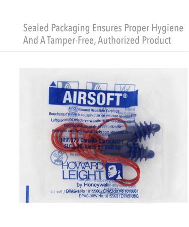 Howard Leight by Honeywell DPAS30R Airsoft Flanged Reusable Earplugs with Red Polycord 100-Pairs - Buy Online on GoSupps.com