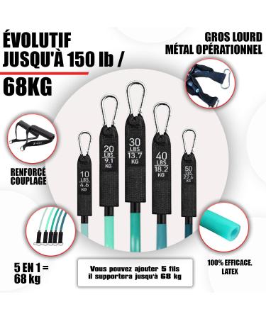 Buy Tackly Resistance Tapes Set for Strength Training - 150 lb / 68.7 kg - Home Gym Accessories for Men & Women - Elastic Rubber Bands for Fitness - Buy Online on GoSupps.com
