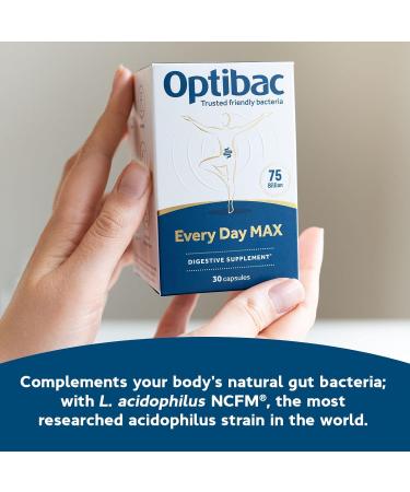 Optibac Probiotics Every Day MAX - 75 Billion Bacterial Cultures, 30 Capsules - Buy Online on GoSupps.com