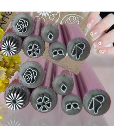 6PCS Nail Art Stamp Pen Set Nail Art Flower Stamp Pen Nail Art Pen Set Nail Graffiti Nail Art Dotting Tools with Simple Design Nail Stamp Pen DIY Nail Art Tools for Girls and Women (12pcs)