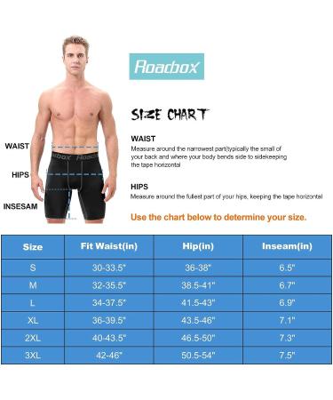 Roadbox Men's Compression Shorts 3 Pack - Cool Dry Athletic Underwear for Running & Gym - Black/Grey/Navy Blue - Large - Buy Online on GoSupps.com
