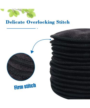 Kinhwa Smart Pads - 14 Reusable Microfiber Cotton Makeup Remover Pads | Washable Facial Cleaning Towels | Sustainable & Soft with Clothesack - Black - Buy Online on GoSupps.com