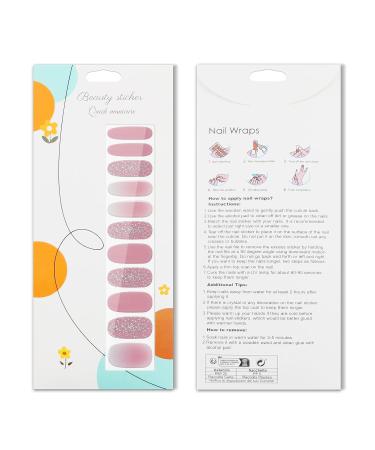 JMEOWIO Pink Glitter Nail Foil - Self-Adhesive Nail Stickers for Stunning Nail Art | International Shipping - Buy Online on GoSupps.com