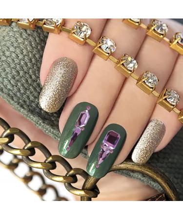 WOKOTO 1620-Piece Purple Nail Rhinestones Kit for Women | Flat Back Crystals for Nail Art, Acrylic Nails, and Eye Gems - Buy Online on GoSupps.com