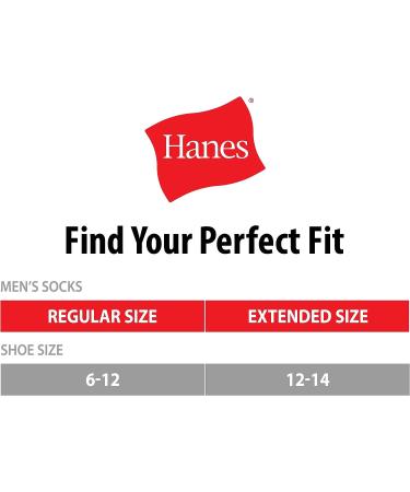 Hanes Men's Max Cushion Low Cut Socks 6-Pair Pack - Black/Grey (Size 6-12) - Buy Online on GoSupps.com