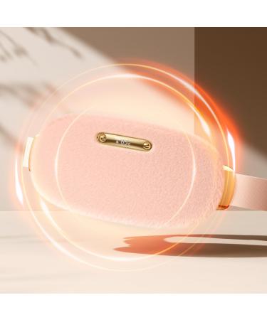 Ulucky portable furry heating pillows menstrual heating pillows with 3 heat levels and massage modes rapidly heated abdominal girdle relieves menstrual pain heating pillows for women-pink