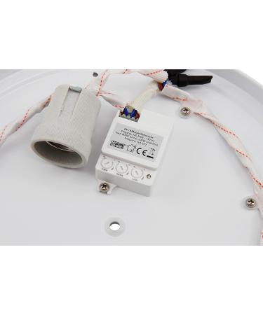 McShine Star Ceiling Lamp 1-Flame E27 with Motion Detector | White Ceiling Light for Hallway Staircase & Basement - Buy Online on GoSupps.com