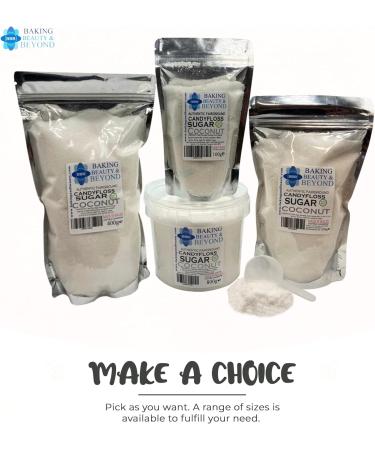 Baking Beauty and Beyond Premium 800g Coconut Flavour Floss Sugar - Natural Ingredients for Cotton Candy - Bulk Flossing Sugar for Every Occasion - Buy Online on GoSupps.com