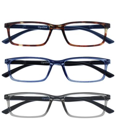 Opulize sea glasses Blue light filter narrow frame spring hinges improve the sleep computer glasses gaming anti-reflective men B9 +1.00 diopters brown / blue / gray