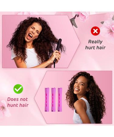 80 Pieces Short Cold Wave Plastic Perm Rods with Comb & Clips - Purple - Buy Online on GoSupps.com