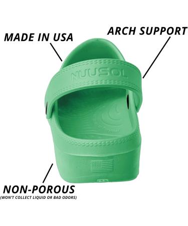 NUUSOL Unisex McCall Clog - Non-Slip Hiking Footwear for Plantar Fasciitis | Soft Lightweight Comfortable with Arch Support - Sage Green Sizes 6W/5M - Buy Online on GoSupps.com