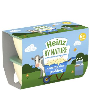 HEINZ By Nature Creamy Rice Pudding 6+ Months Baby Food 4 x 100 g